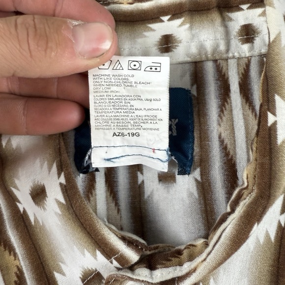 Wrangler Shirt Men's XL Pearl Snap Aztec Checotah Western Cowboy Rodeo Southwest - Picture 5 of 13